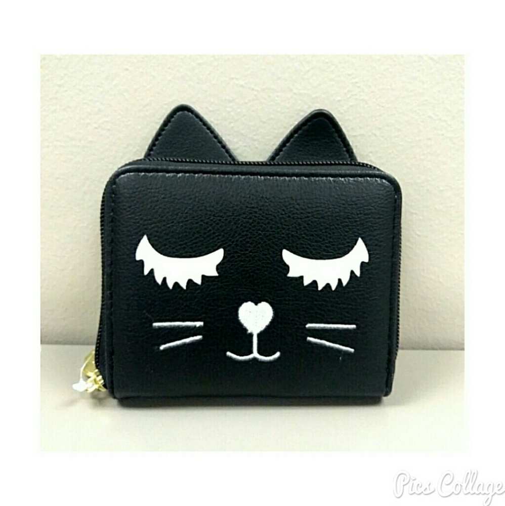 Betsey Johnson Black Kitty Wallet- NWT